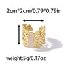 Wholesale Commuter Stainless Steel Geometric Electroplated Moonstone Ring With Water Drop And Oval Shape