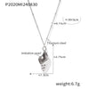 Wholesale Conch Inlaid Imitation Pearl Clavicle Necklace For Women Titanium Steel With 18K Real Gold Plated Geometric Pattern Electroplating Treatment