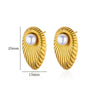 Wholesale Conch Shell And Starfish Earrings Stainless Steel Copper Gold Geometric Electroplated Unisex