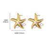 Wholesale Conch Shell And Starfish Earrings Stainless Steel Copper Gold Geometric Electroplated Unisex