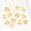 Wholesale Constellation Fashion Pendant Necklace Brass Copper Bead Chain Electroplating For Women