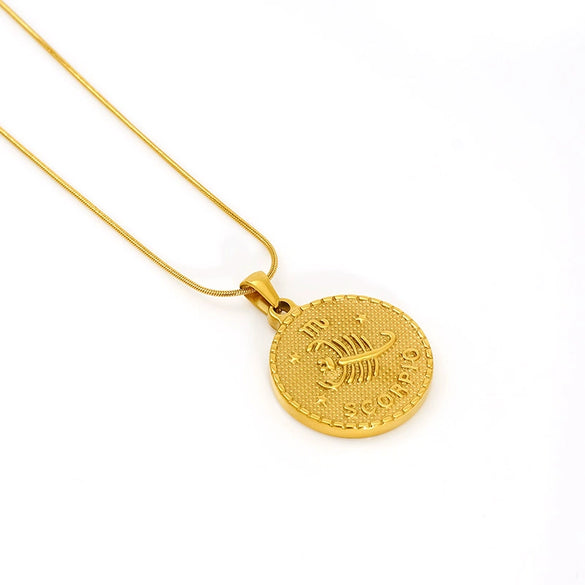 Wholesale Constellation Necklace Stainless Steel Electroplated 18K Gold Unisex