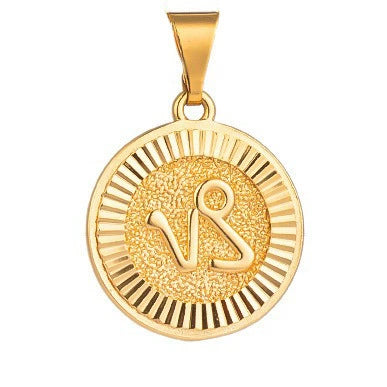 Wholesale Constellation Pendant Necklace Copper Real Gold Plated Jewelry Accessories