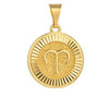 Wholesale Constellation Pendant Necklace Copper Real Gold Plated Jewelry Accessories