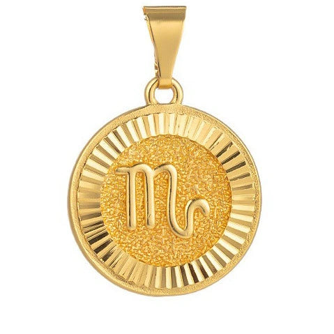Wholesale Constellation Pendant Necklace Copper Real Gold Plated Jewelry Accessories