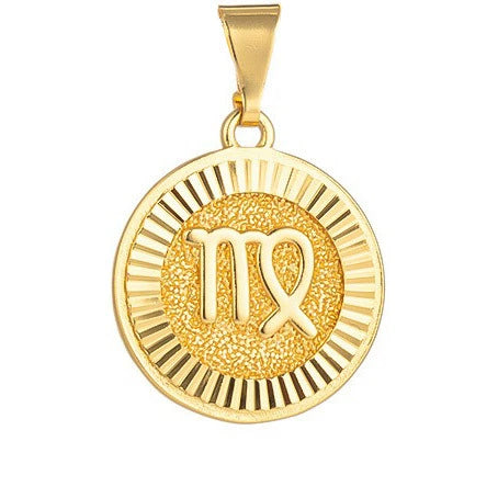 Wholesale Constellation Pendant Necklace Copper Real Gold Plated Jewelry Accessories