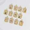 Wholesale Constellation Pendant Necklace Oildrip Copper O Word Chain Jewelry
