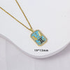 Wholesale Constellation Pendant Necklace Oildrip Copper O Word Chain Jewelry