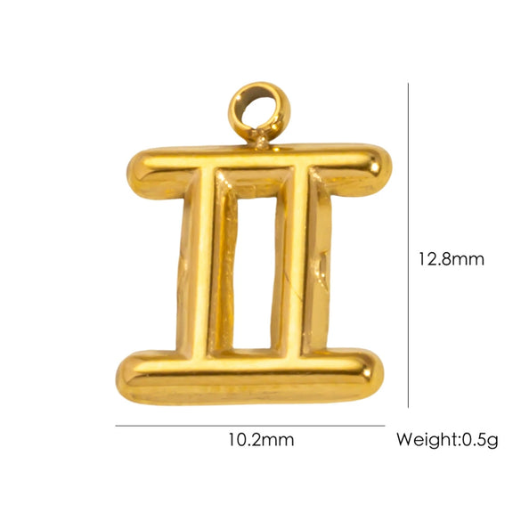 Wholesale Constellation Stainless Steel Pendant Necklace Earrings Furnace Electroplated