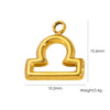 Wholesale Constellation Stainless Steel Pendant Necklace Earrings Furnace Electroplated