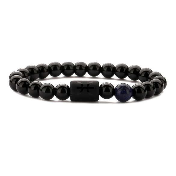 Wholesale Constellation Style Handmade Agate And Tiger Eye Stone Stretch Bracelet For Men And Women