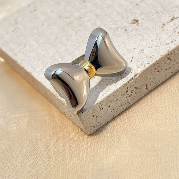 Wholesale Contrast Color Ring Stainless Steel Heart Shape Electroplated Earrings Necklace