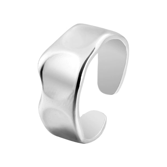 Wholesale Cool Style Stainless Steel Open And Irregular Rings With Geometric Design For Women And Men Electroplated