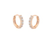 Wholesale Copper Alloy Goldplated Simple Geometric Zircon Earrings For Women