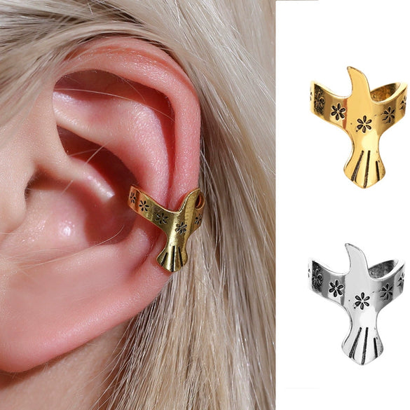 Wholesale Copper Animal Geometric Style Electroplated Women's Bird Ear Clip