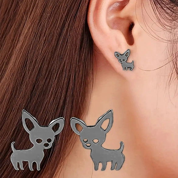 Wholesale Copper Animal Shaped Inlaid Zircon Women's Earrings