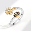 Wholesale Copper Animal Style Geometric Rotating Opening Antipressure Ring For Women With Electroplating Treatment