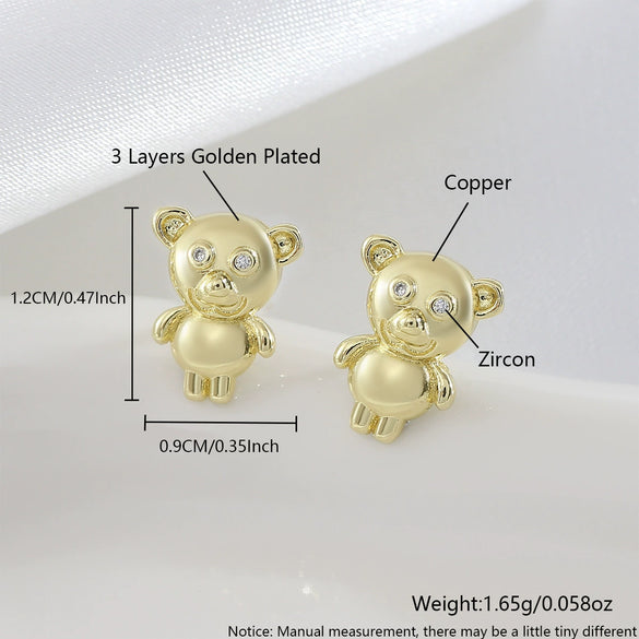 Wholesale Copper Animal Zodiac Earrings Electroplated For Women Lovely Style