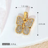 Wholesale Copper Animal Zodiac Style Butterfly Opening And Closing Necklace Pendant Electroplated Accessories Decorative Earrings Pendant