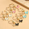 Wholesale Copper Animal Zodiac Style Electroplated Bow Earrings For Women
