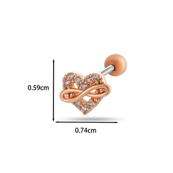 Wholesale Copper Bow Fashion Women's Cartilage Puncture Ear Bone Nail