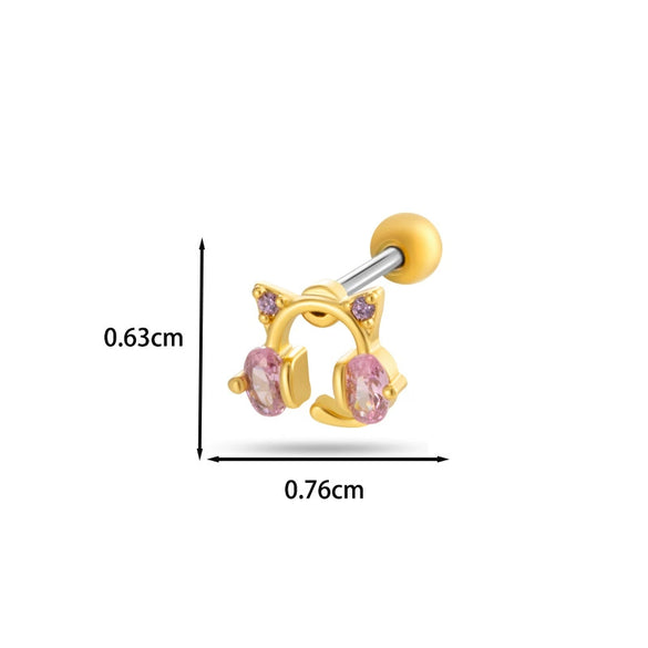 Wholesale Copper Bow Fashion Women's Cartilage Puncture Ear Bone Nail