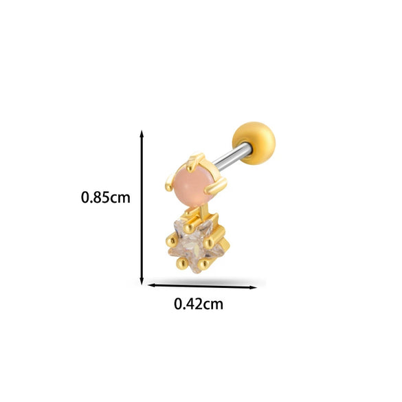 Wholesale Copper Bow Fashion Women's Cartilage Puncture Ear Bone Nail