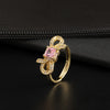 Wholesale Copper Bow Ring Electroplated For Women Retro Cute Style