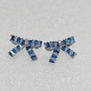 Wholesale Copper Bow Shape Electroplating Zircon Glitter Women's Earrings