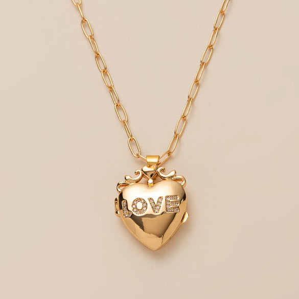 Wholesale Copper Bow Shaped Love Lock Necklace With Real Gold Plated Electroplating And Bamboo Chain