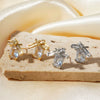 Wholesale Copper Bow Square Geometric Electroplated Earrings For Women