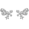 Wholesale Copper Bow Zircon Inlaid Women's Earrings