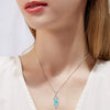 Wholesale Copper Box Chain Geometric Woven Celtic Knot Pendant Necklace With Wave Pattern Electroplated For Women