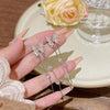 Wholesale Copper Butterfly Bow Zirconia Earrings For Women
