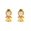 Wholesale Copper Cartoon Character Inlaid Zircon Threepiece Earrings Suit