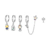 Wholesale Copper Cartoon Characters Animals Zodiac Zircon Tassel Earrings For Women