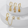 Wholesale Copper Cartoon Characters Animals Zodiac Zircon Tassel Earrings For Women