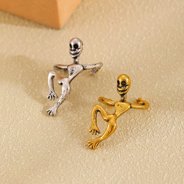 Wholesale Copper Cartoon Humanoid Ear Clip Electroplated Unisex Ear Accessories Without Ear Holes