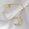 Wholesale Copper Coffee Bean Simple Fashionable Drawstring Electroplated Adjustable Women's Bracelet