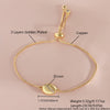 Wholesale Copper Coffee Bean Simple Fashionable Drawstring Electroplated Adjustable Women's Bracelet
