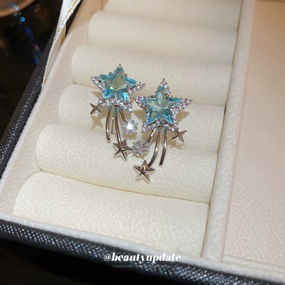 Wholesale Copper Constellation Zircon Inlaid Earrings Niche Creative Design Light Luxury Style