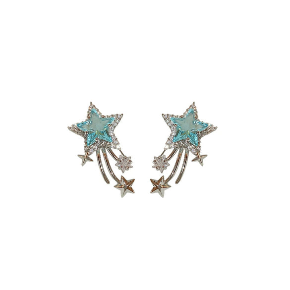Wholesale Copper Constellation Zircon Inlaid Earrings Niche Creative Design Light Luxury Style