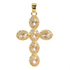 Wholesale Copper Cross Necklace Pendant With Geometric Letters Numbers Text Pattern And Zirconia Design