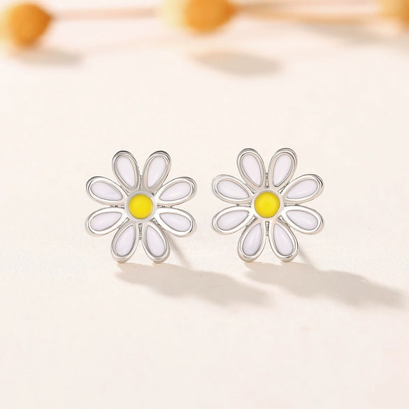 Wholesale Copper Daisy And Sunflower Stud Earrings For Women