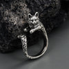 Wholesale Copper Distressed Animal Geometric Open Ring For Men And Women