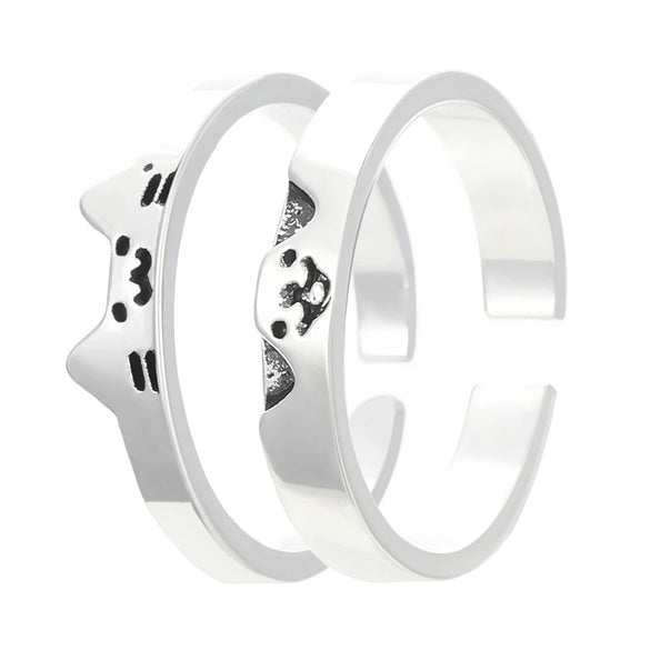 Wholesale Copper Distressed Animal Geometric Open Ring For Men And Women
