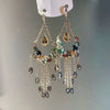 Wholesale Copper Drop Shape Butterfly Tassel Earrings Set With Diamonds Light Luxury Style For Women