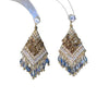 Wholesale Copper Drop Shape Butterfly Tassel Earrings Set With Diamonds Light Luxury Style For Women