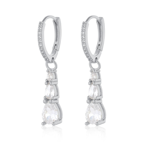 Wholesale Copper Drop Shape Earrings French Retro Minimalist Style