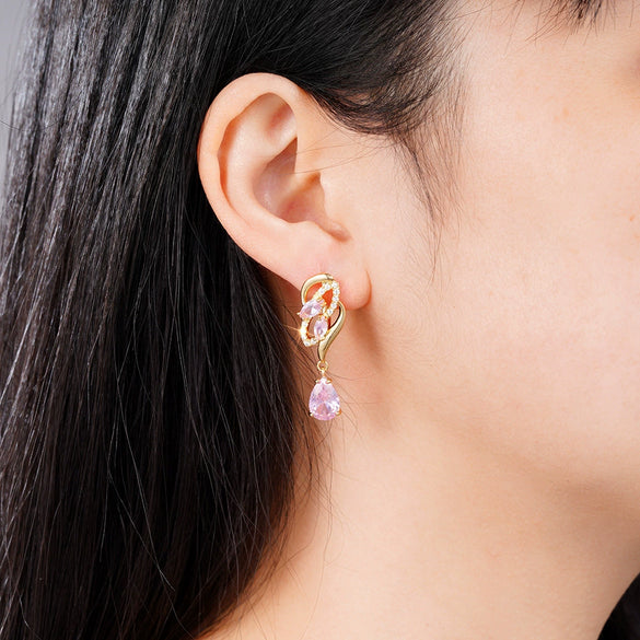 Wholesale Copper Drop Shape Elegant Natural Style Earrings